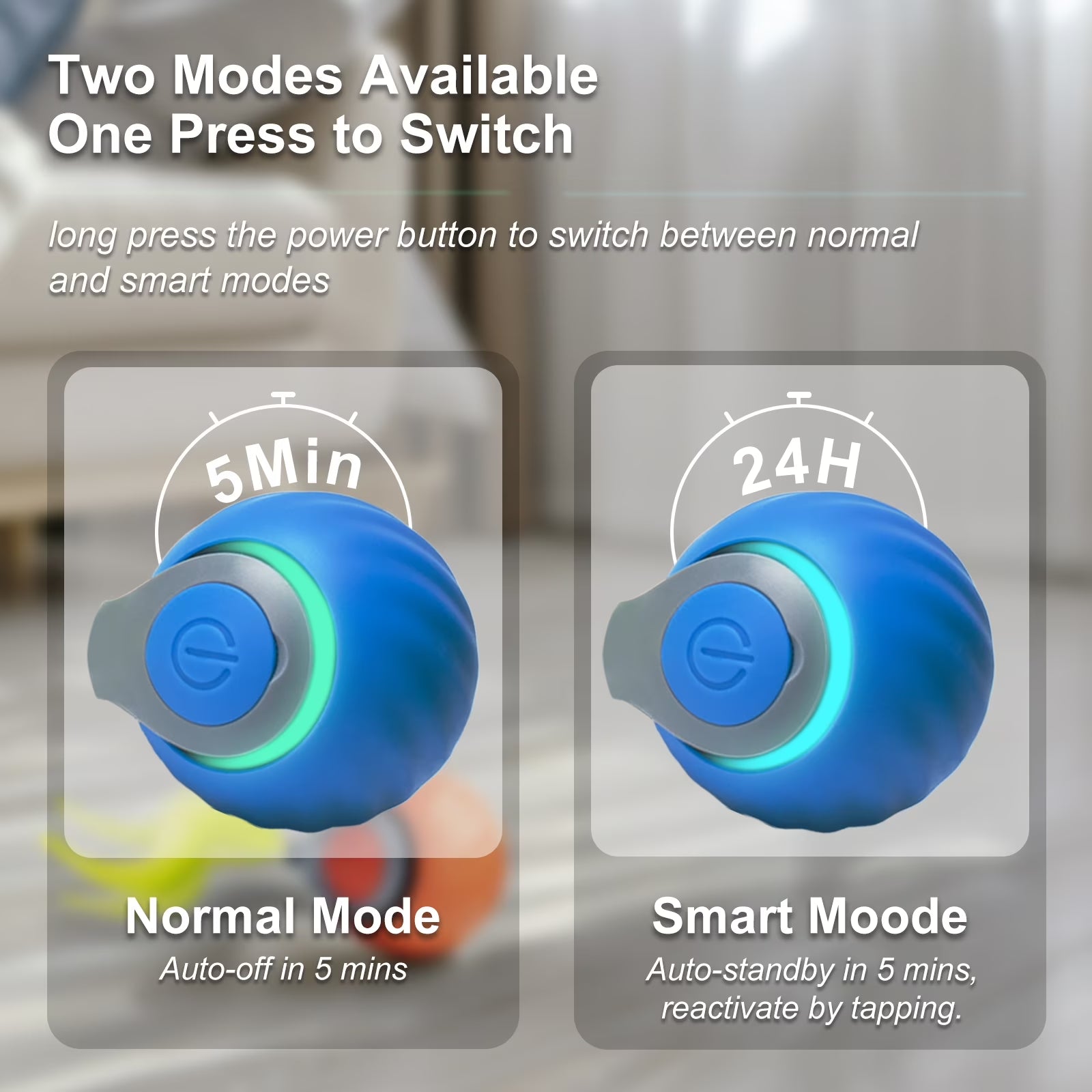 Cat Toys for Indoor Cat Toy Smart Interactive Cat Toy Ball Rechargeable Two Speed Adjustment for Bored Indoor Adult Cats, Red