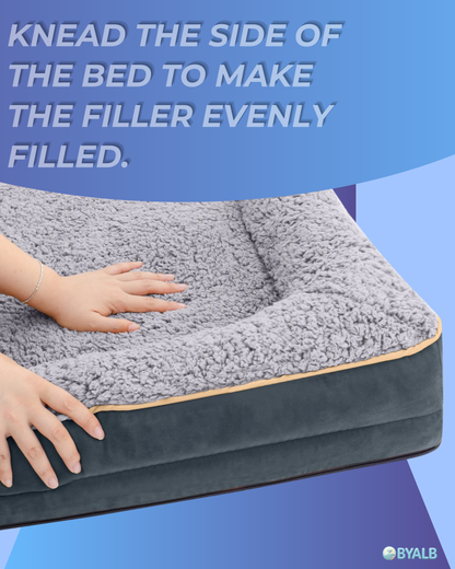 Orthopedic dog sofa bed with washable cover | Egg crate foam support for large dogs 🐾