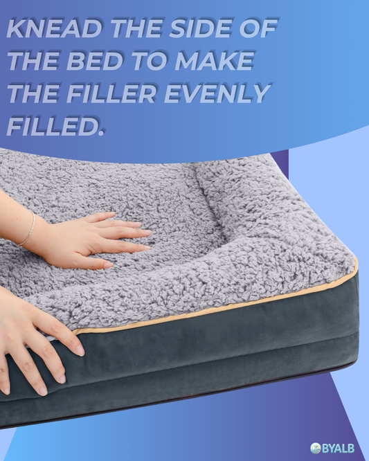 Orthopedic dog sofa bed with washable cover | Egg crate foam support for large dogs 🐾