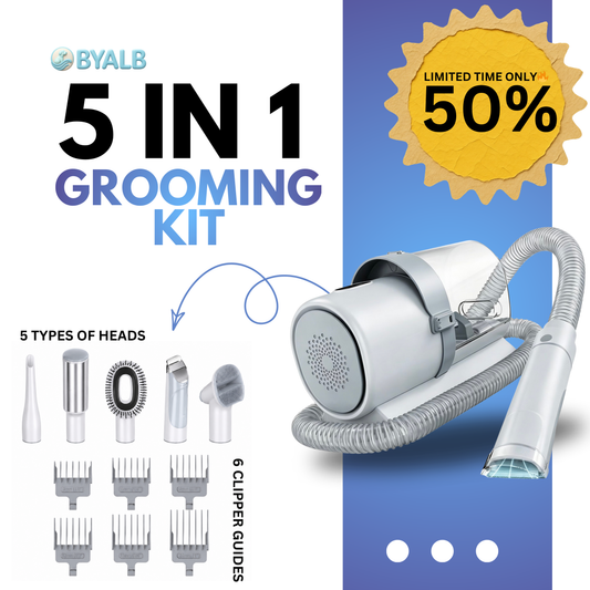 50% OFF❗️Profesional pet grooming with 5 in 1 vacuum clipper🐕