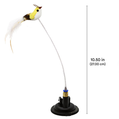 Cat Toys | Interactive Suction Cup Spring Bird Feather Toy for Cats